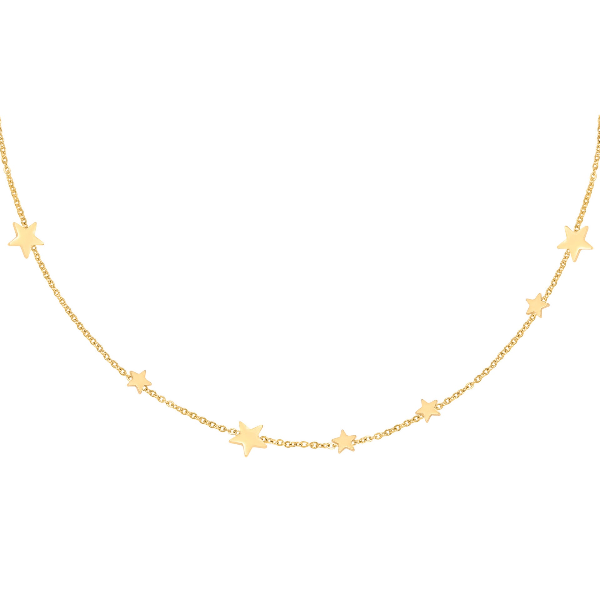 Row stars ketting goud