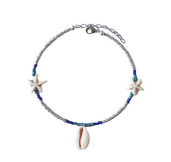 Beach vibes enkelbandje zilver