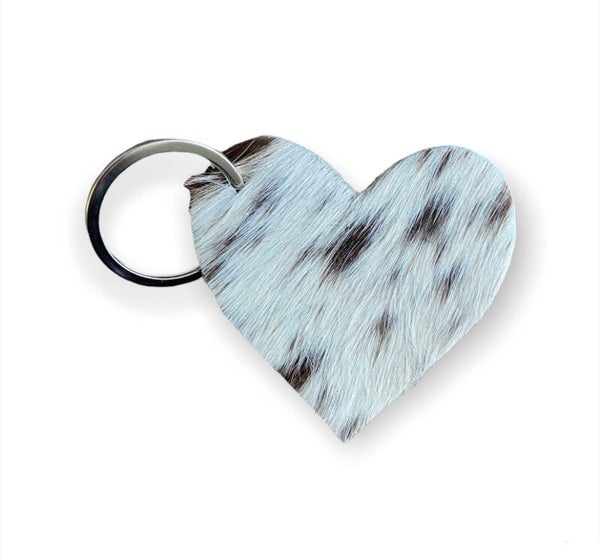 Leather tas/sleutelhanger Heart 5