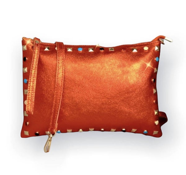 Leather bag Jonie - oranje