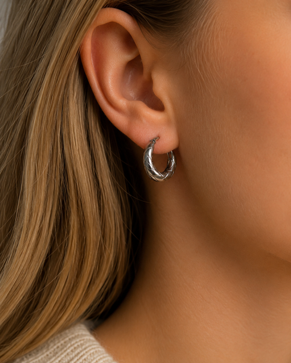 Silver hoops