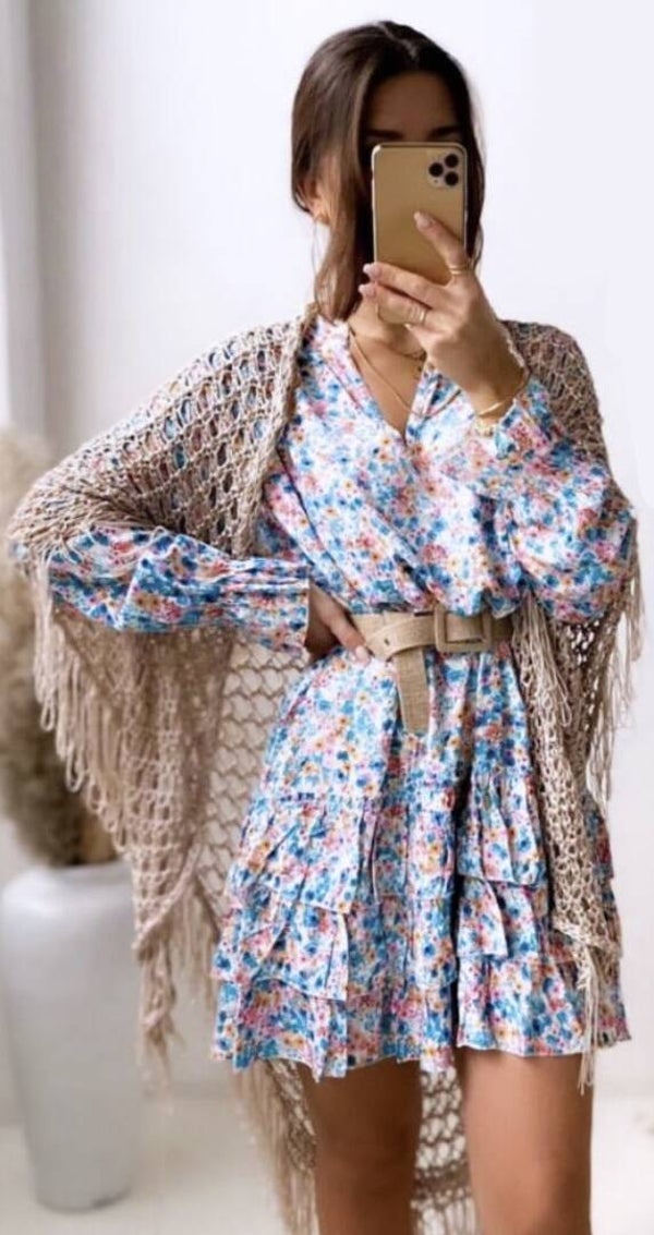 Flower dress - blauw