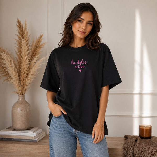 T-shirt Dolce Vita - Zwart