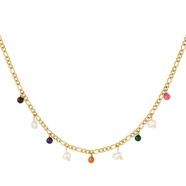 Beads ketting goud