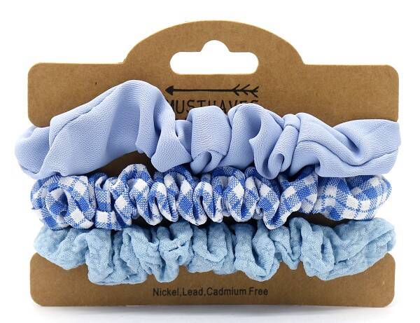 Mini scrunchie set blauw