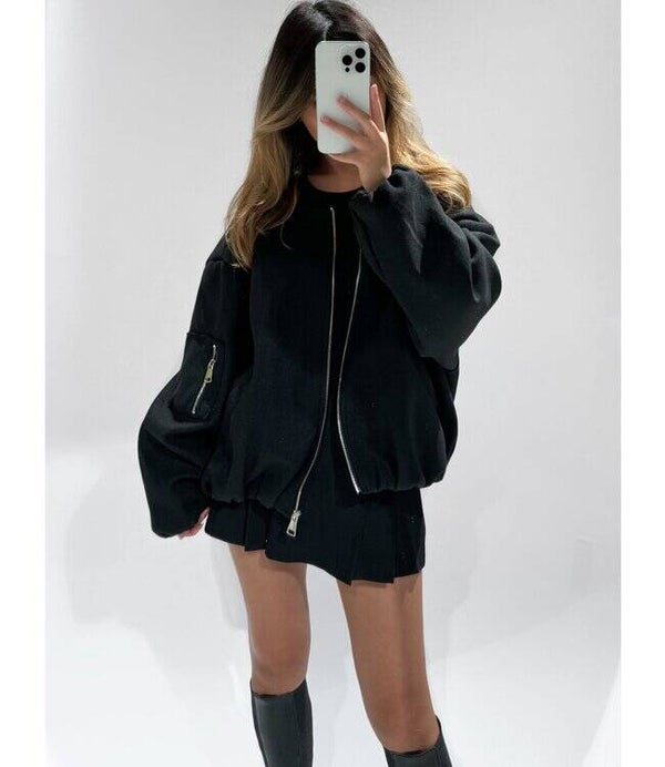 Bomber Jacket - zwart