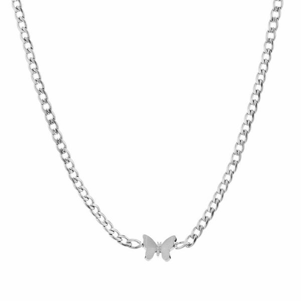Butterfly ketting zilver