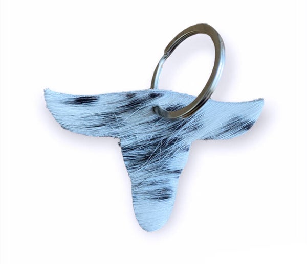 Leather tas/sleutelhanger Cow 7