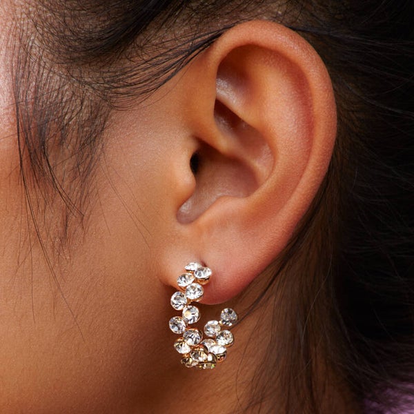 Classy diamond oorbellen - goud