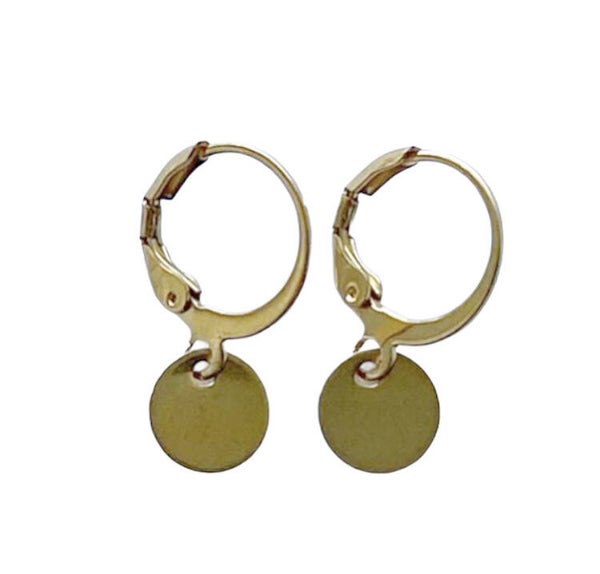 Basic coins oorbellen goud