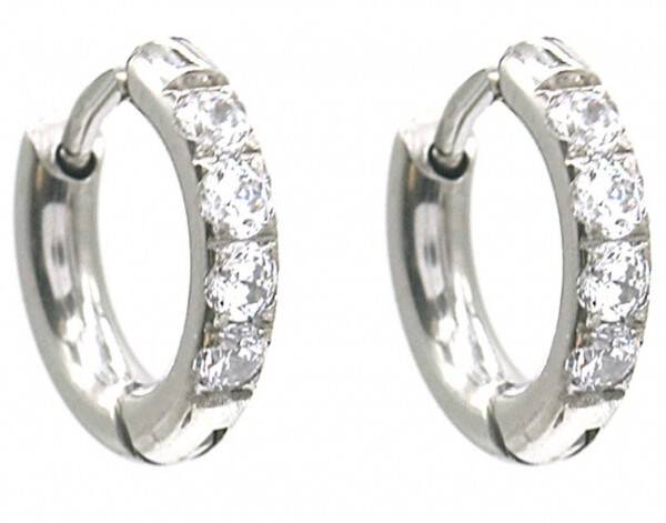 Crystal oorbellen zilver