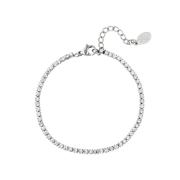 Crystal armband zilver