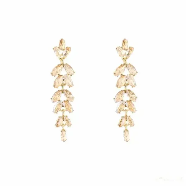 Oorbellen crystal - Champagne