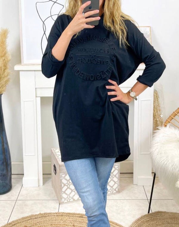 Sweat shirt Riley - zwart