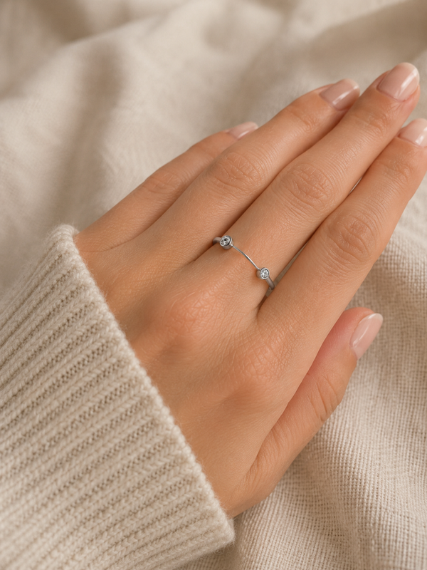 Diamonds ring - Zilver
