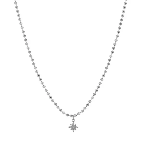 Ketting diamond star - Zilver