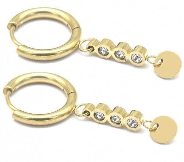 Diamond oorbellen - goud