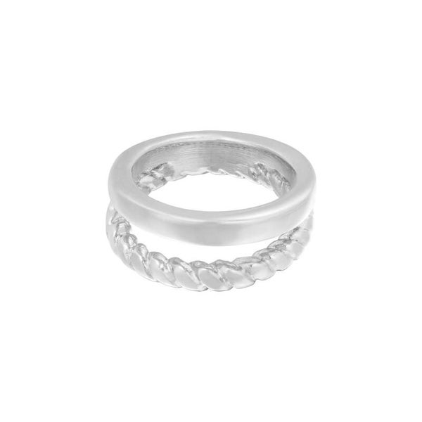 Doubled ring zilver
