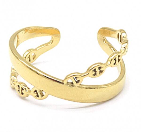 Double goodlife ring goud