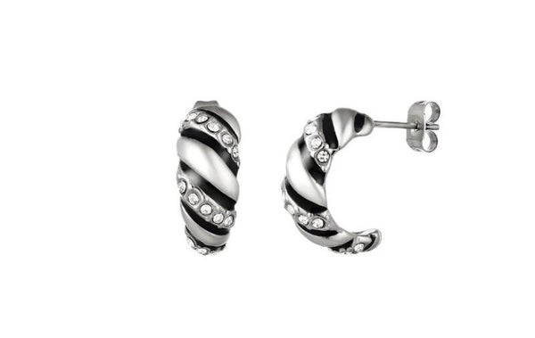 Oorbellen baquete - zilver