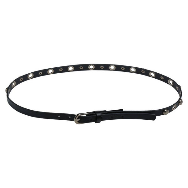 Eyelet stud riem zilver