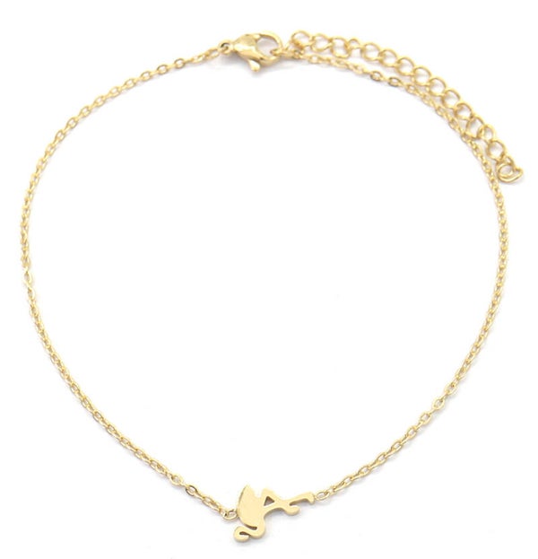 Enkelbandje flamingo goud