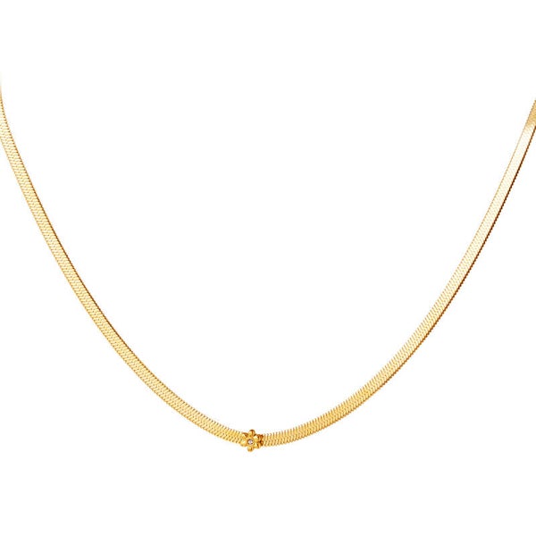 Flower ketting goud