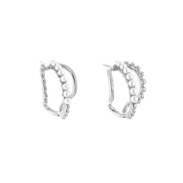 Glamour oorbellen zilver