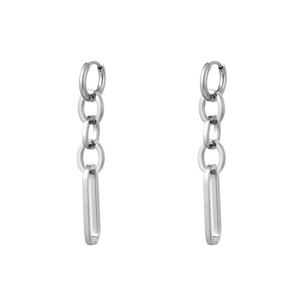 Gravity oorbellen zilver