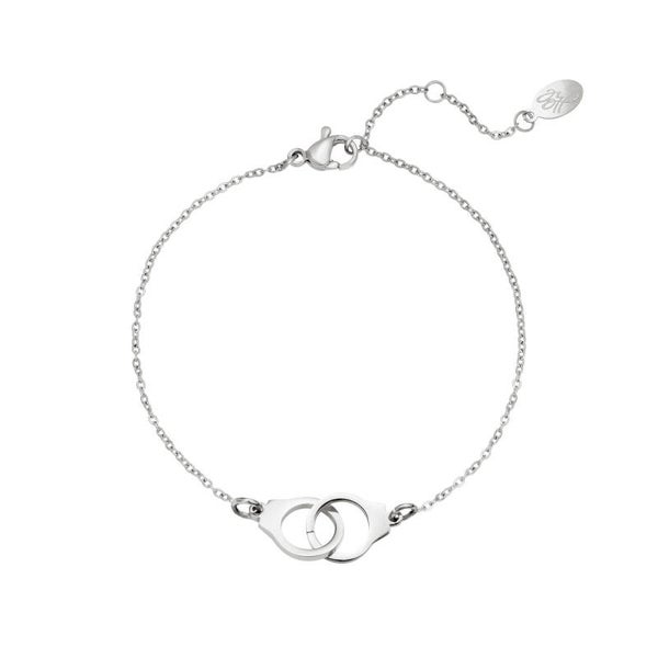 Handcuff armband - zilver