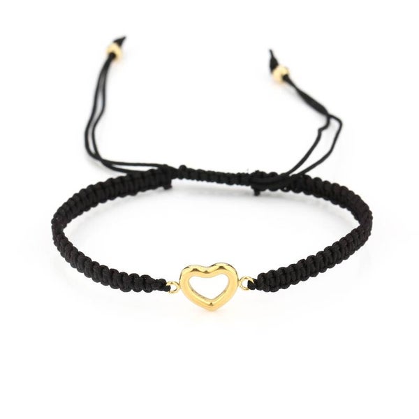 Heart armband zwart
