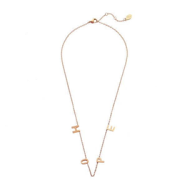 Hope ketting rose goud