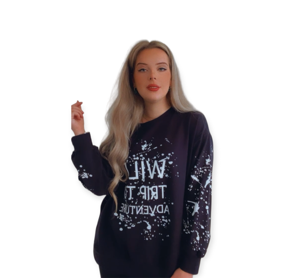 Sweater WILD - zwart