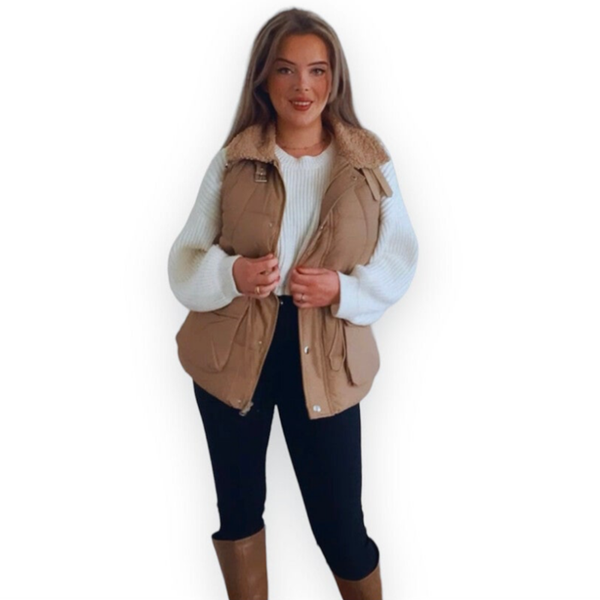 Bodywarmer Teddie - beige