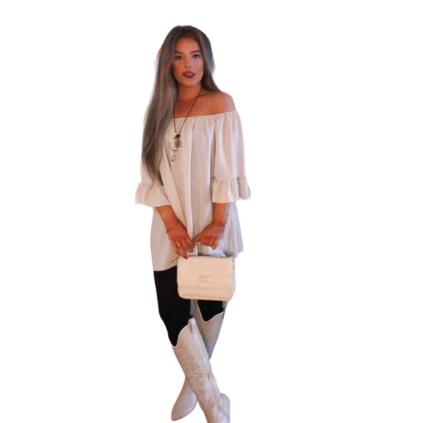 Top Nore - Beige + ketting