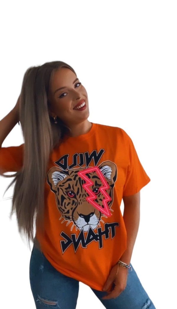 T-shirt tiger - oranje