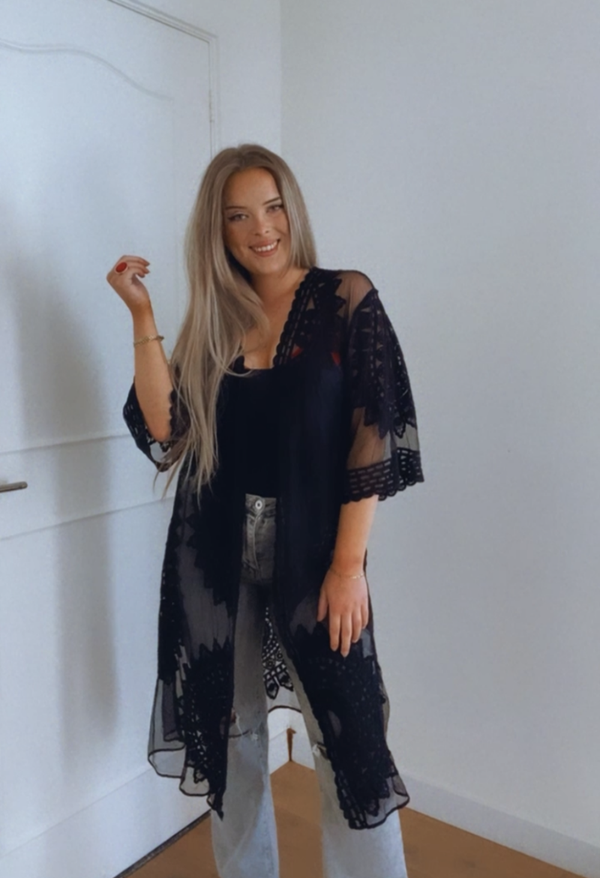 Kimono Ibiza - zwart
