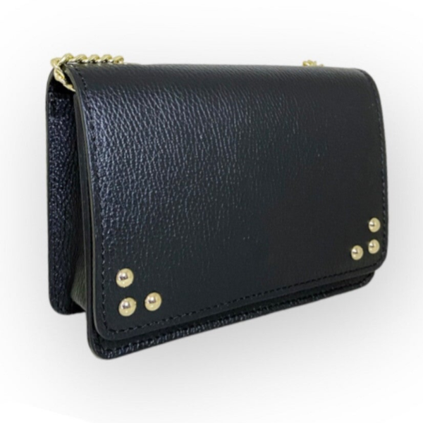 Leather bag Yara - zwart