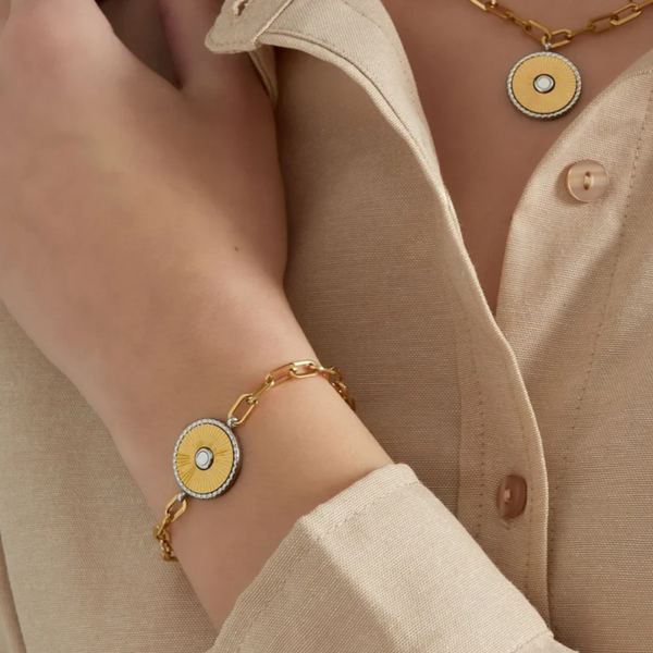 Round love armband - Goud