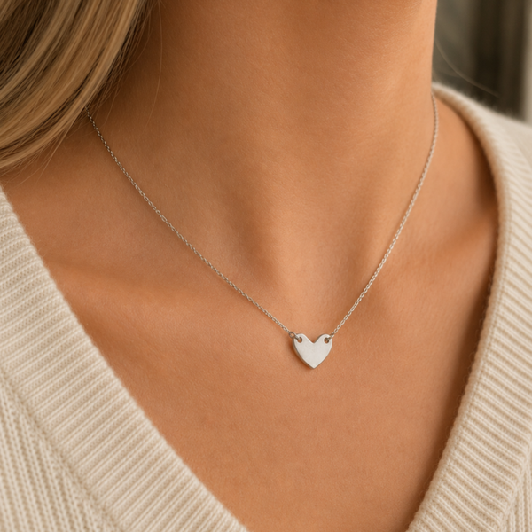 Heart ketting  - Zilver