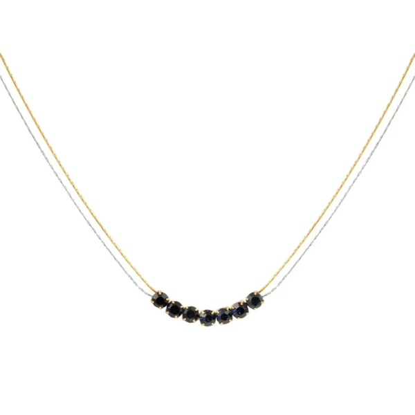 Black stones ketting
