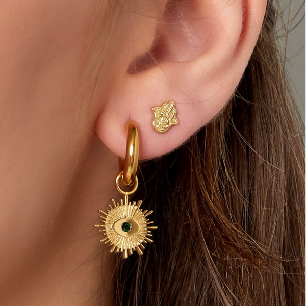 Oorbellen hamsa - goud
