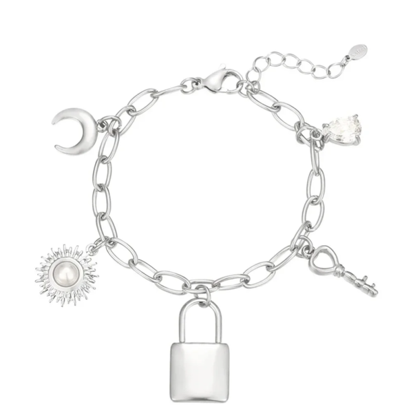 Key to my heart armband - Zilver