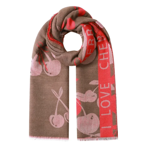 Wintersjaal Cherry - Bruin