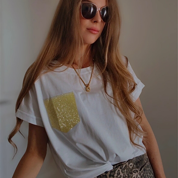 T-shirt Diamond - Geel