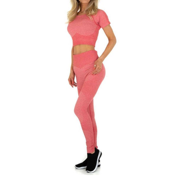 Sport set  - oud roze - met haakje