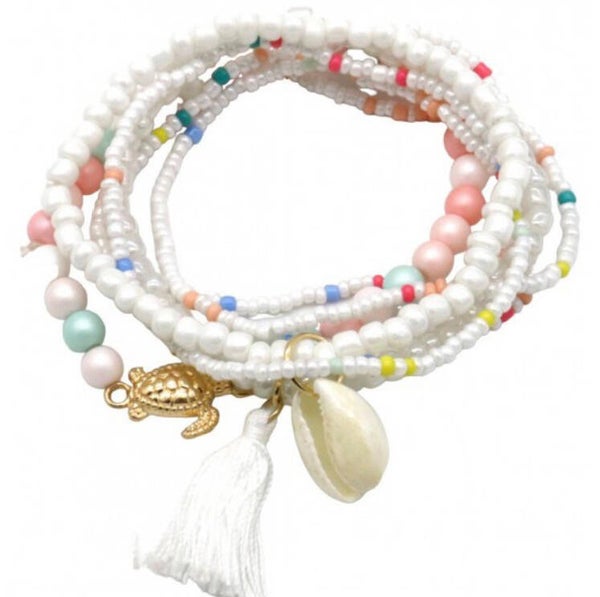 Armband set ibiza - wit