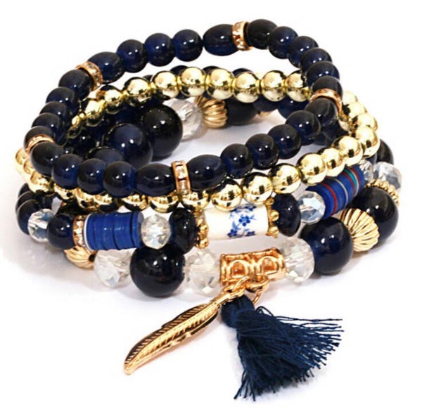 Armband set Boho - blauw