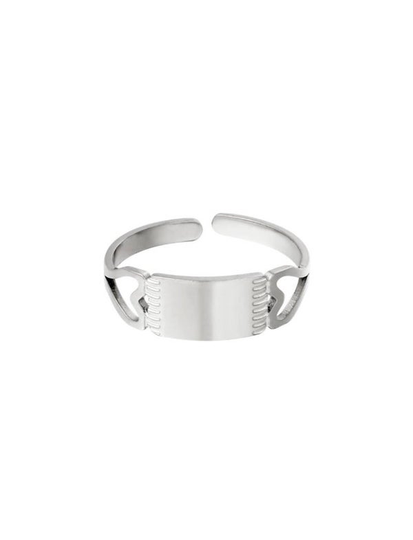 Double heart ring- zilver