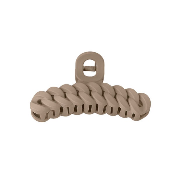 Haarclip gevlochten - taupe